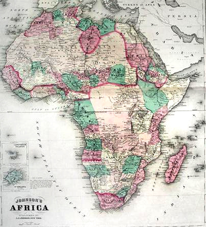 Karte: Afrika 1870