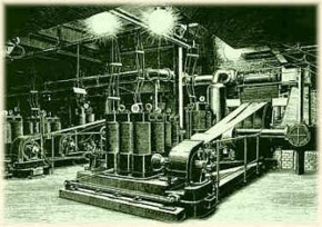 Berlin: Erste Dynamomaschine fr
                        Gleichstromdampfzentrale 1885 von Siemens