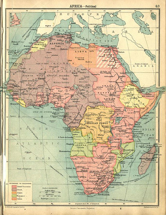 Karte: Afrika 1922