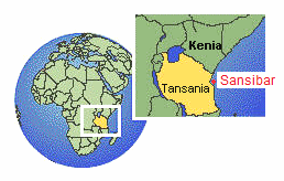 Karte Afrika-Kenia-Tansania-Sansibar