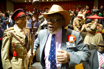 Die
                      Namibia-Delegation in der Charit in Berlin, 2011