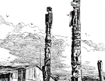 Natives "USA" Alaska Inuits
                      totem poles