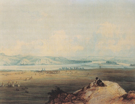 Karl Bodmer, Fort
                        Pierre am Missouri