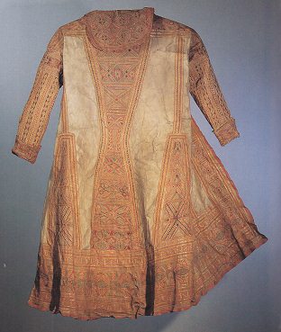 Leather coat made of a caribou skin