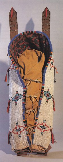 Baby stretcher with beading ornament
                              of Cheyenne primary nation