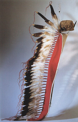 Horned bonnet with feather tail
                                  of Oglala primary nation