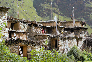 Magar-Dorf in Steinarchitektur in Nepal