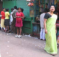 Kalkutta in Indien, Prostituierte in einer
                Bordellzone