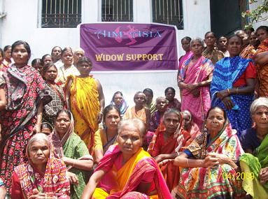 Help for
                widows by Aim Asia network in India