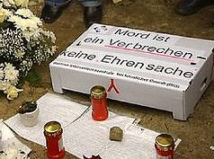 Little monument in Germany
                          against honor killing