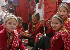 Nepal, Gurung hill tribe women