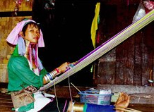 Thailand, Karen / Karian woman weaving