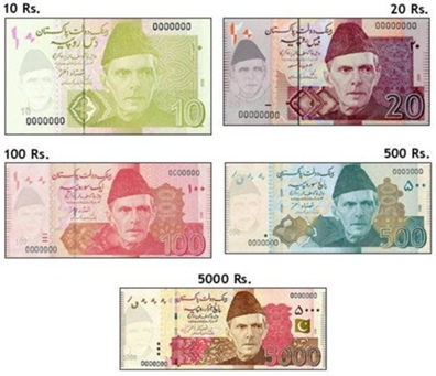 Rupees from
                            Pakistan