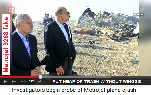 Metrojet 9268 fake: trash at El Arish
                          without wings