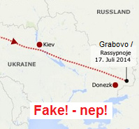 Der Radar und Flugroute des
                                      angeblich abgestrzten Flugs MH17
                                      vom 17.7.2014 sind geflscht