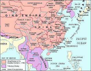 China: Ausdehnung der Quing-Dynastie