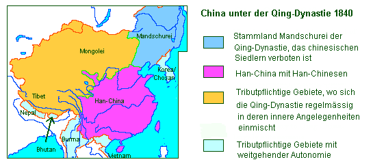 Qing-China 1840: Han-China, Mandschurei,
                      Korea, Nepal, Bhutan, Burma, Vietnam