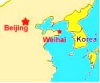 Karte: Position von weihaiwei
                                      / Weihai / Weihei
