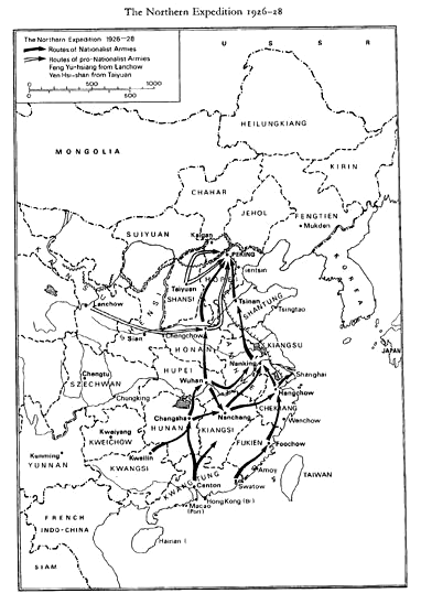 China 1926: Nordfeldzug der Kuomintang nach
                        Peking