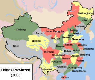 Chinas Provinzen im Jahr 2005