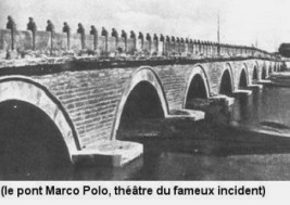 Marco-Polo-Brücke mit Fluss Yung-Ting /
                          Yongding 1937