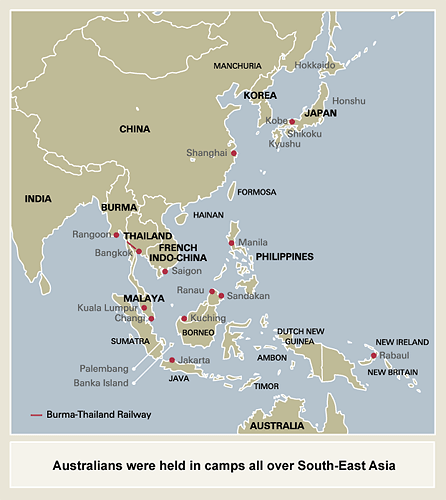 Nazi-Japans
                        Konzentrationslager für Australier in Asien