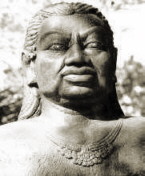 Gajah Madah,
                  einer Statue um 1300.