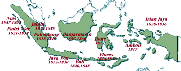 Map of Indonesia in Dutch colonial times of
                    imperialism / Karte von Indonesien zur Zeit des
                    hollndischen Kolonialismus im Imperialismus