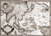 A Portuguese map from the late
                1500s showing the Indies in rough outlines - Portugal
                colonialism