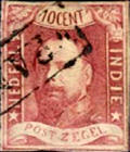 First Netherlands Indies postage stamp, 1864.