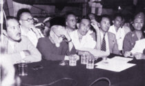 Indonesian representatives
                        aboard the U.S.S. Renville, December 1947.