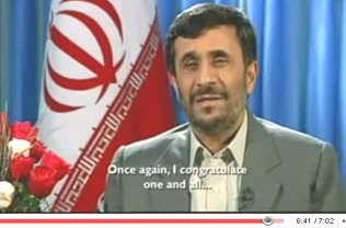 Ahmadinejad Christmas speech 2008: Once again, I congratulate one and all ...