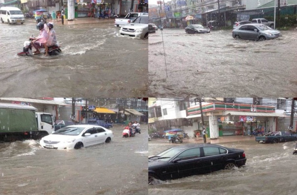 berschwemmung in Phuket nach
                einem 30-Minuten-Wolkenbruch, 18.11.2013