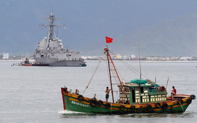 Fischerboot in
                            Vietnam (Reuters)