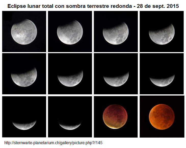 Eclipse lunar en Europa el 28 de
              septiembre 2015 - la sombra terrestre es REDONDA