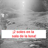 Apolo 15, foto de la NASA no.
                                      AS15-85-11515: La "estacin
                                      6" con "astronauta"
                                      Irwin en la pendiente, con dos
                                      soles en el cielo y con el Rover
                                      al fondo, es una foto de la sala
                                      lunar grande