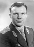 Yuri Gagarin,
                          portrait of a parachute jumper.