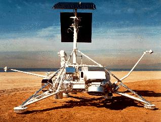 "Lunar
                        probe" Surveyor 1 standing on Earth.