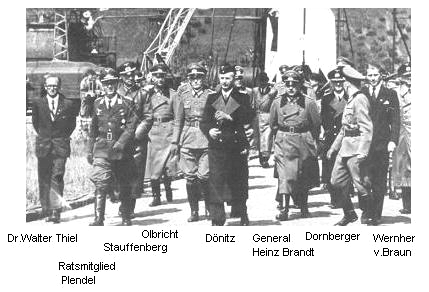 26 May 1943: VIP meeting at
                              Peenemnde with Wernher von Braun for the
                              V2 rocket.