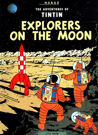 Titelblatt eines Mondcomics. Alles ist absolut
                    irreal,