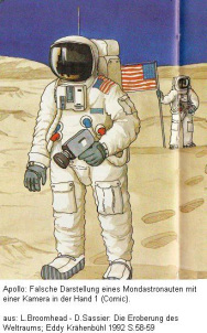 Bloomhead-Comic: Astronauten sollen auf
                            dem Mond spazieren und eine Handkamera
                            bedienen, absolut irreal 01.