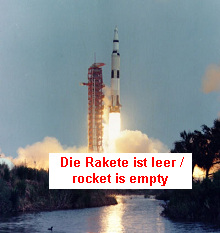 Apollo 13 Start / Liftoff, die Rakete
                            ist leer / rocket empty