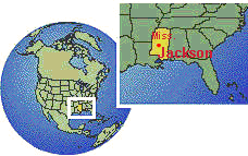 Karte mit Jackson
                    im Staat Mississippi