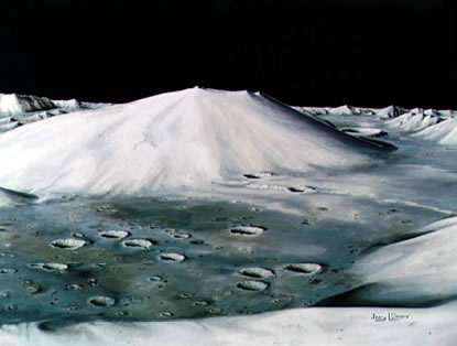 Apollo 17 Landeplatz gemaltes, künstlerisches
                      Konzept