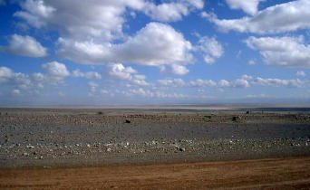 "Moon landscapes" in Chile:
                        Atacama desert 14: stony desert, plain