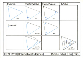 Figur 15: Dreieckskonstruktionen,
                          20.1.1978