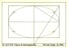 Figur
                        19: Ellipse mit Krmmungskreisen, 10.3.1978