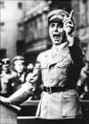 Goebbels,
                    Propagandaminister des 3. Reichs mit erhobenem
                    Zeigefinger 1933-1945. Goebbels war nicht der
                    einzige Propagandaminister, der die Wahrheit
                    konsequent verdrehte. England, die "USA",
                    Frankreich, Polen und Russland hatten auch ihre
                    "Propagandaminister"...