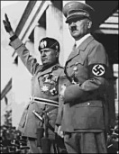 Hitler 50 Jahre alt mit Mussolini,
                              1939