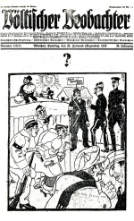 Völkischer Beobachter, erste Ausgabe,
                              Titelblatt, 25. Dezember 1920